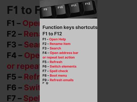 functions shorts keys