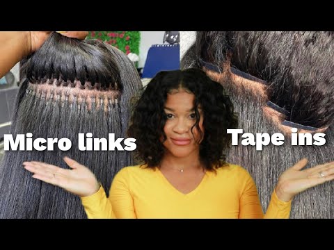 Undetectable Installs | Microlink Hair Extensions(ITips, Braidless Sewin) vs Tape In Extensions