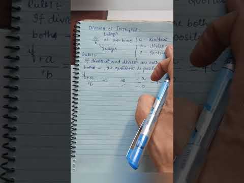 Division of Negative Integers #mathematics #ytshorts