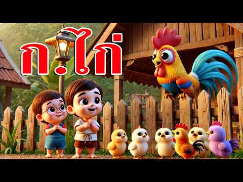 เพลงเด็ก ก เอ๋ย ก ไก่ ชะชะช่า การ์ตูน 3D น่ารักๆ - Learn Thai Alphabet 2568 | KidsMeSong