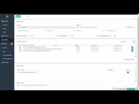 How to Restore Data in the Client GUI