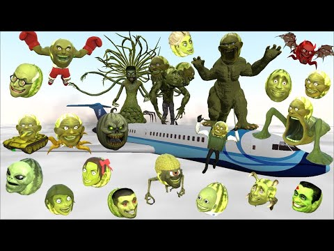 AIRPLANE ALL LIN GANG MELON LING GANG BOOS ZOMBIE LIN GANG SKIBIDI SPARTAN KICKING in Gmod !
