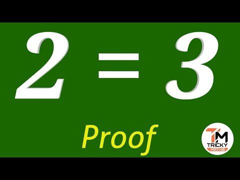 Prove that 2=3 || #MathematicsForFun || Tricky Maths