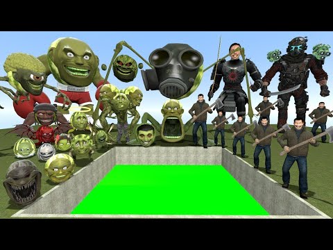 DESTROY ALL LIN GANG MELON ARMY TITAN SNAKE CARRIER BOXER NUEROMELON in TOXIC HOLE Garry's Mod