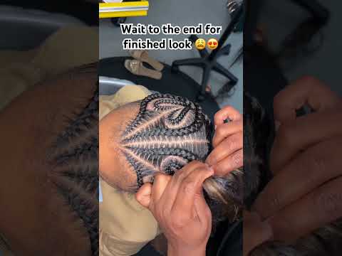Freestyle four braid design| stitch braids #hairbraiding  #tampastylist #longbraids #cornrows