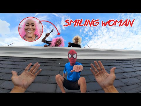 Smiling Woman Chases Team Spider Man Part 1| Horror Parkour POV