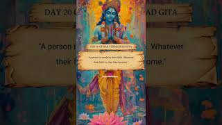 Day 20 of Daily Bhagvad Gita🙏🙏#bhagavadgita #bhakti #gitagyan#krishna #devotional#krishanvani#shorts
