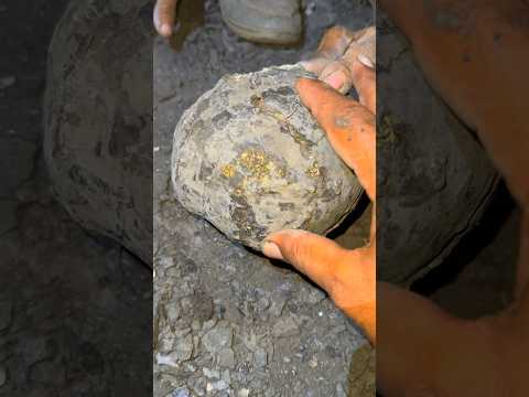 Gold mining  ⛏️ Gold from rocks inside a 3000-foot mine #goldmining #blackdiamond #hiddentreasure