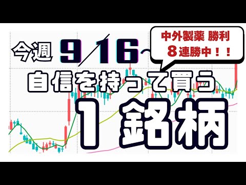 今週（9/16〜）専業が自信を持って買う1銘柄