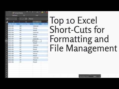 Top 10 Excel Short Cuts for Formatting and Managing Files Using Control Key