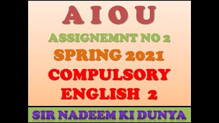 1424 English Assignment No 2