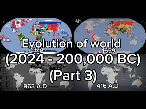 Evolution of world(2024-200,000 BC) part 3