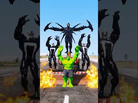 Spider-Man Saves Avengers (Hulk, Iron Man & Captain) from Venom Brothers! 🤯 #shorts #gta5