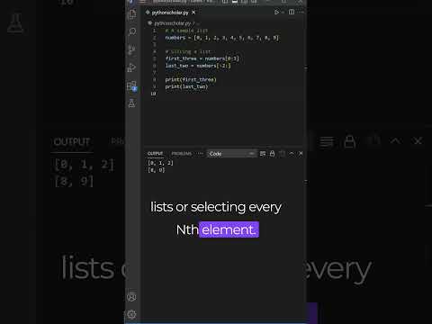 Python- List Slicing for Powerful Indexing #python #coding #programming