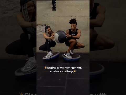 New balance challenge for you and your workout bestie to try 💪🎉 #bosu #workout #balancechallenge