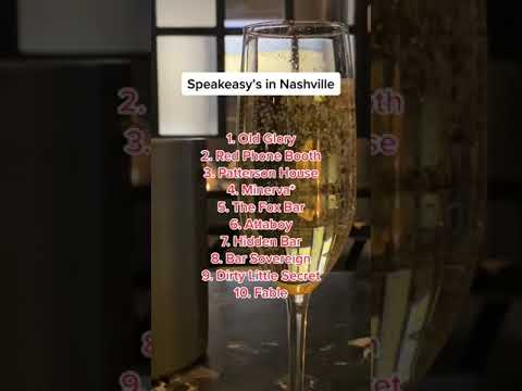 The BEST Speakeasy's in Nashville