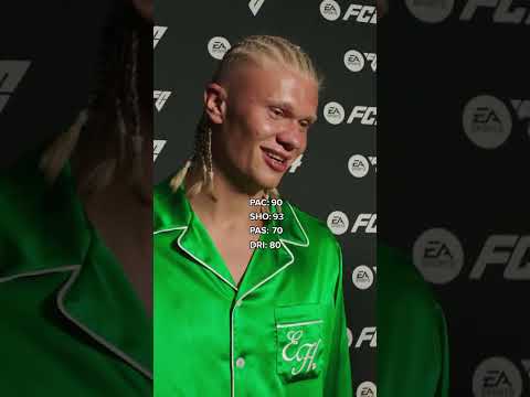 Erling Haaland guesses his #FC24 Rating. #easportsfc #ultimateteam #ratings #haaland #shorts