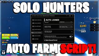 Solo Hunters Script – Auto Farm & Kill Aura (KEYLESS)