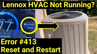 ✅ Lennox iComfort ● Clear Error Code 413 ● How to Reset Your HVAC Air Conditioner Heater