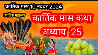 कार्तिक मास कथा अध्याय 25/ Kartik mass mahatmya adhyay 25/ आंवला नवमी की कथा/ #amlanavami2024