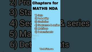 Less time for NDA 2 2023? Try these maths chapters. #shorts