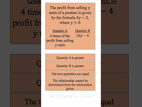 GRE Practice Question 41 #gre #math #precalculus #calculus #puzzle