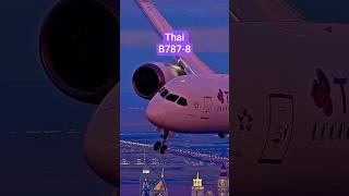 Thai Airways B787-8 Flying Over Dubai 🇹🇭🌆 | Royal Orchid Above the Desert! #shorts #aviation