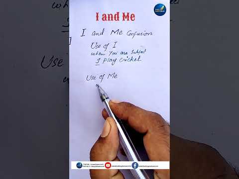Use of I and Me #shorts
