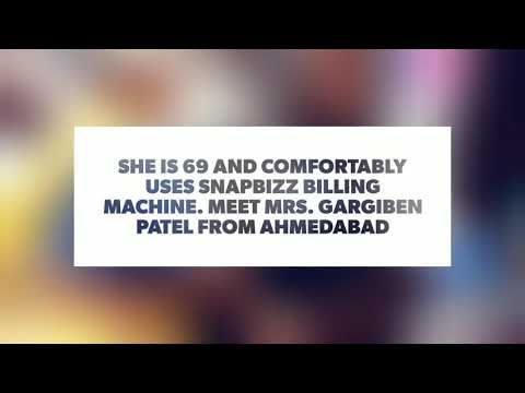 She is 69 Year And Comfortably Uses Snapbizz Billing Software Using 8750633833 Retail Android POS