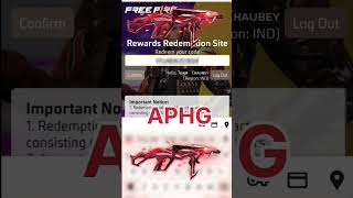 FREE FIRE REDEEM CODE TODAY #freefireredeemcodetoday #freefireredeemcode#ffshorts#redeemcode