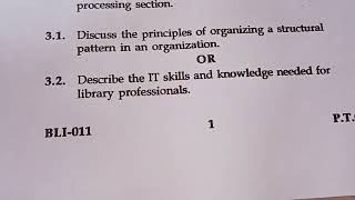Certificate In Library And Information Science (CLIS) || BLI-011 Libraries An Introduction June  ||