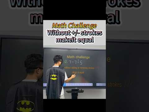 Can you comlete this Math Challenge?#challenge #math #mathchallenge #interactivedisplay #JAVBoard