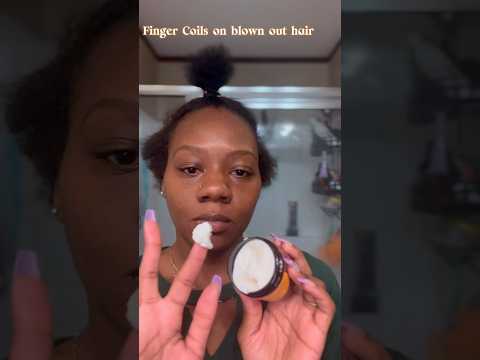 Finger coils on blown out hair #naturalhair#naturalhairstyles#howto#fyp#shorthair#blowout#beauty