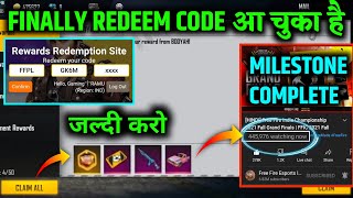 FFIC GRAND FINALS REDEEM CODE || FFIC 400K LIVE WATCHING REWARDS REDEEM CODE || NEW REDEEM CODE ||