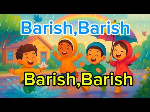 🎵 "Barish Jab Jab Aati Hai" – A Joyful Urdu Rain Poem for Kids ☔🌧️