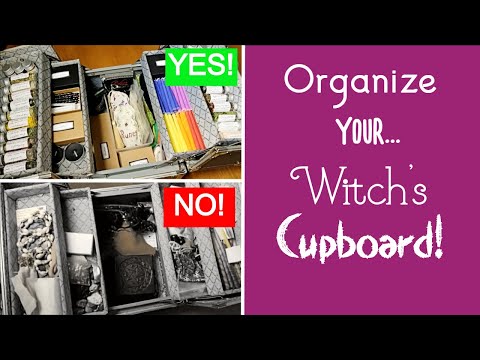 Organize Your Witch's Cupboard with me! Wicca-Witch-Pagan-Witchcraft- ritual supplies-candles-herbs