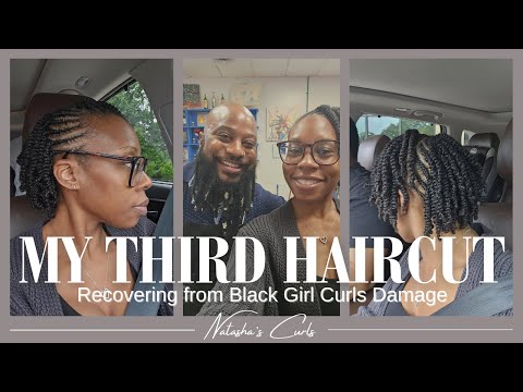 My Third Haircut - Recovering from Black Girl Curls Damage - Very Chatty