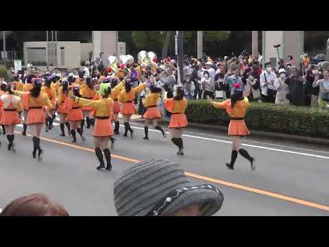 京都橘高校吹奏楽部別府マーチングカーニバルパレード終了Kyoto Tachibana Beppu2023