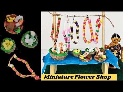 Miniature Flower Shop | Unique DIY |Golu dolls #miniature #miniatureshop #navratri