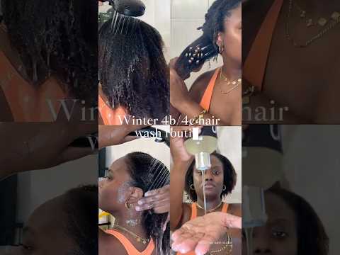 how to : 4c/4b  hair winter hydrating wash routine. #4chairstyles #washroutine #4chair #naturalhair