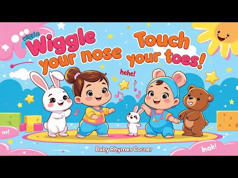 👃👣 Wiggle Your Nose, Touch Your Toes! 🎵👶 #babyrhymes  #toddlercartoons  #choochootrain #cocomelon