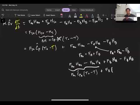 Dynamic Energy Balance for Reactive Processes