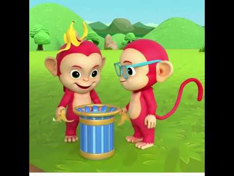 5 Little Monkeys #learnwithfun #FunForKids #kidslearning #kidspoem #funny #babyshorts #babyshark