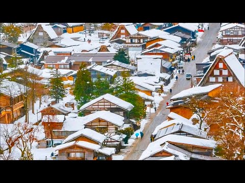 白川郷・合掌造り集落 粉雪舞の白川郷
