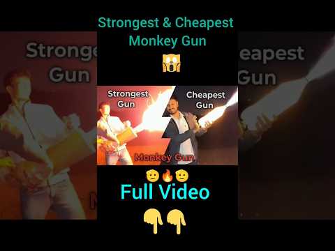 World biggest monkey gun 🔫😱😱 #shorts #viralshorts #short #experiment #monkeygun #shortfeed