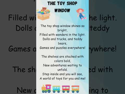 Toy Shop Window| Poems in English | English poem for kids | #shorts