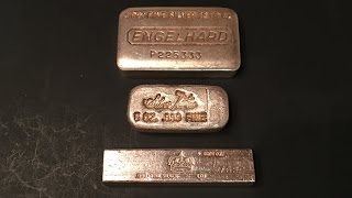 SILVER BAR STACKING: 10 oz Engelhard, 5 oz SilverTowne, 5 oz California Crown Mint! -Vintage Haul!