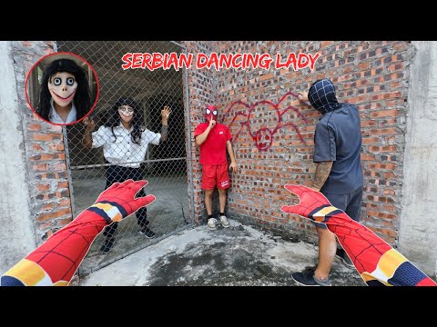 The Encounter Between 3 SPIDER-MAN and Serbian Dancing Lady GUARD |  Street Graffiti ( Action POV )