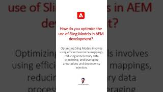Optimize the use of Sling Models in AEM #aem #aeminterviewquestions #adobeexperiencemanager