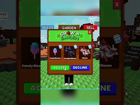 Unlocking Candy Blossom, Corrupt kitsune & kitsune Felt Unreal in Grow a Garden #growagarden #shorts